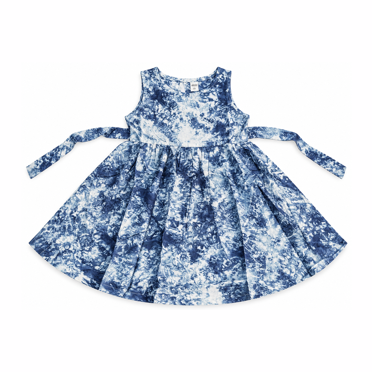 Ocean Wave Tie-Dye Girls Frock