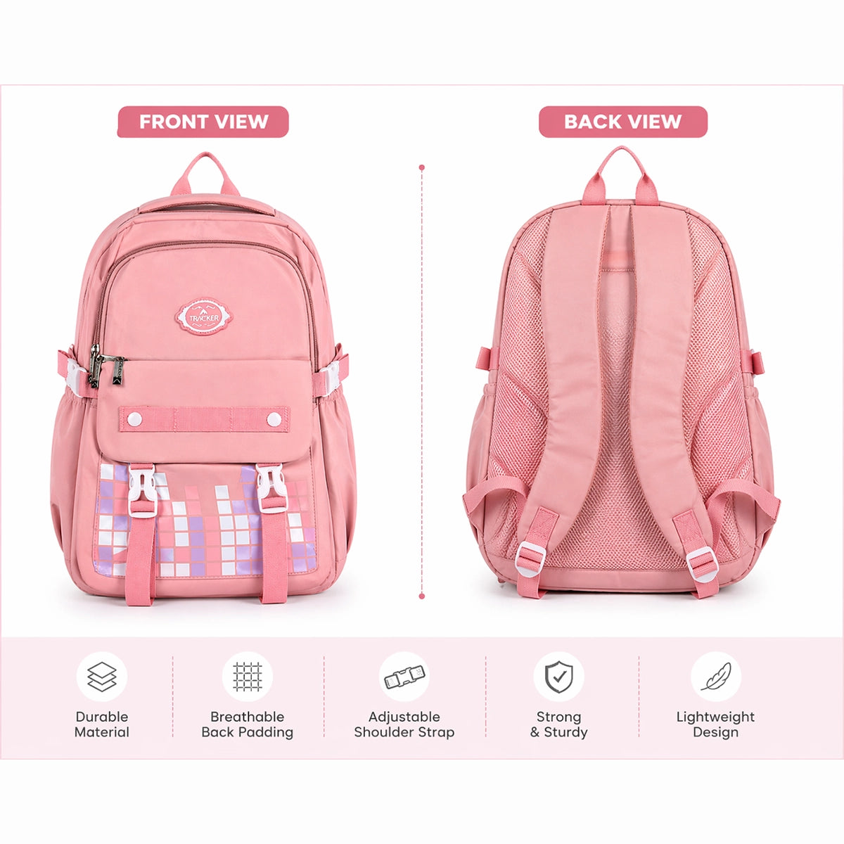 Tracker School Bag (Pink)