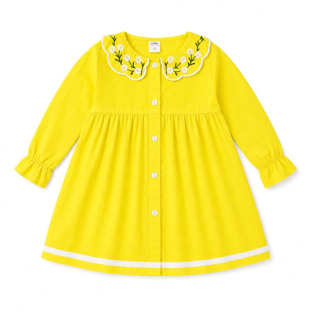 Girls Kids full Slv Shirt (Collar embroidery)