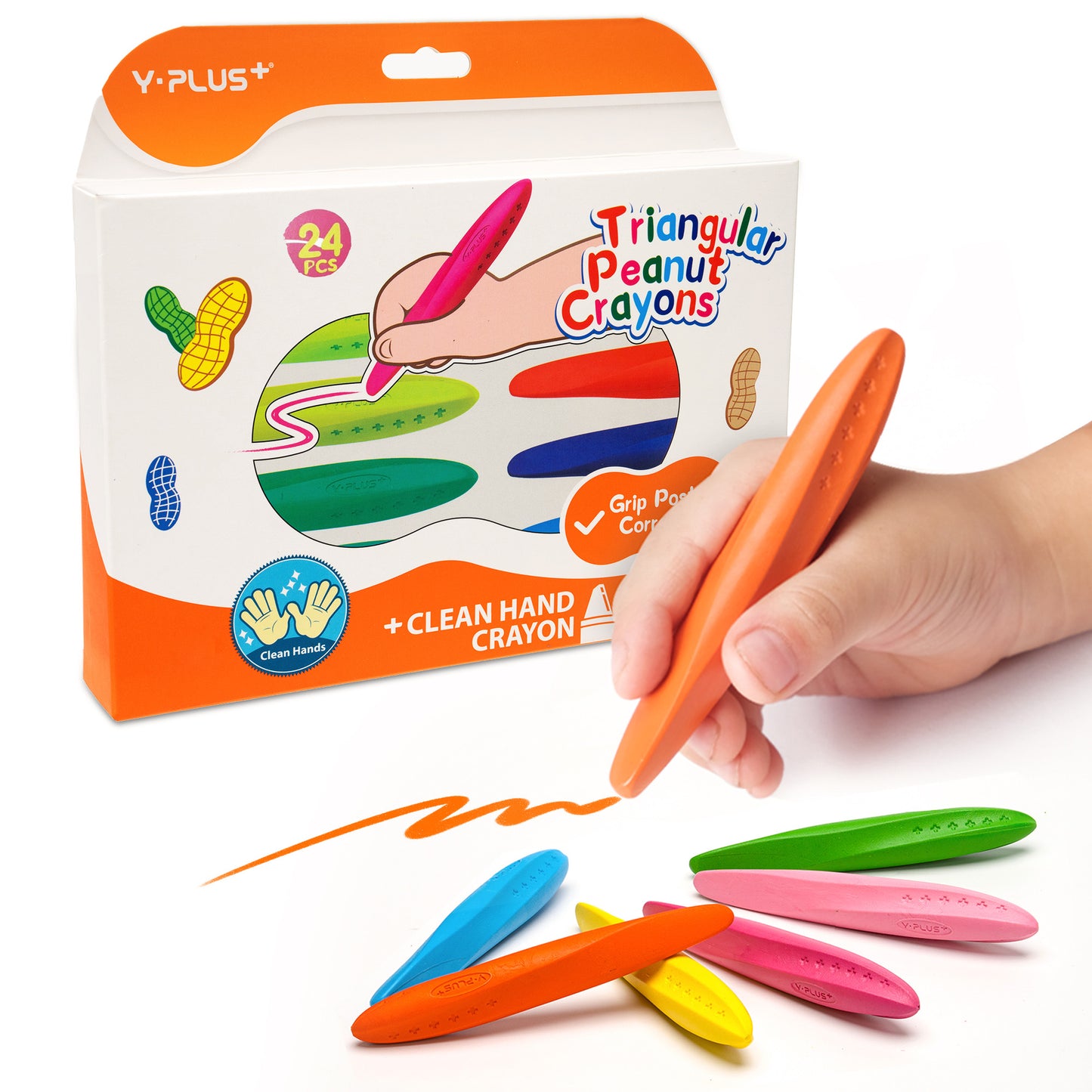 Triangular Peanut Crayons 24pcs CR220300