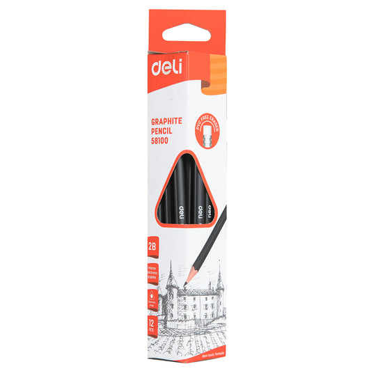 Deli Scribe Graphite Pencil 2B 58100