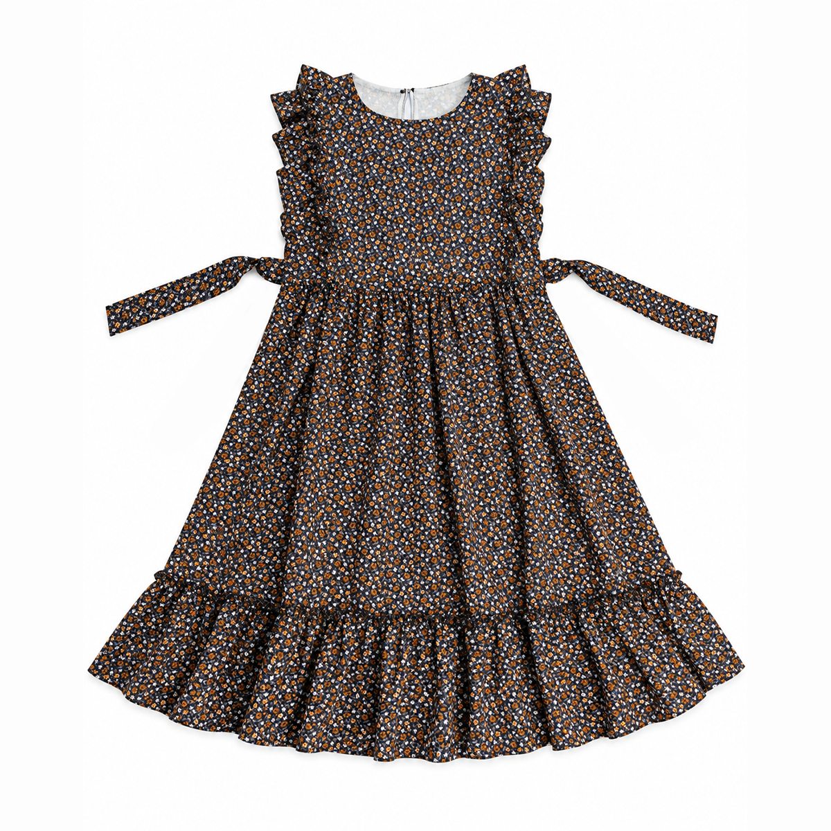 Floral Ruffle Girls Frock