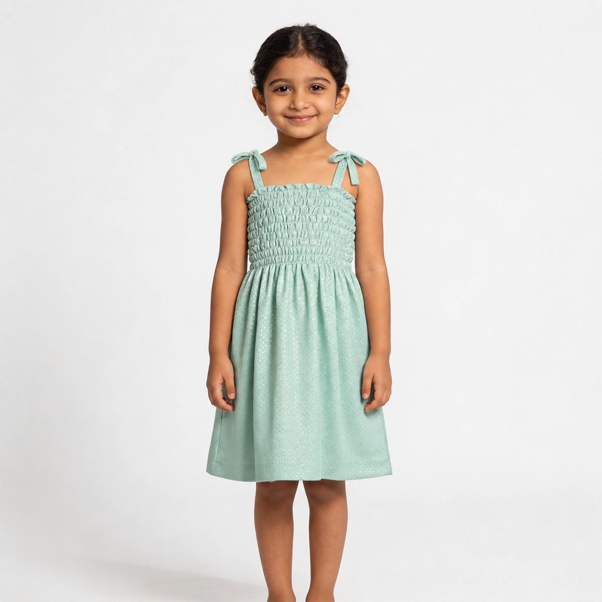 Bow Striped-(Frock)