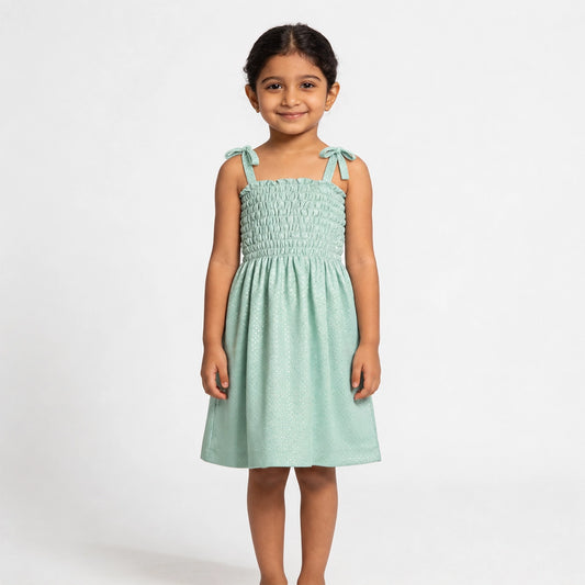 Bow Striped-(Frock)