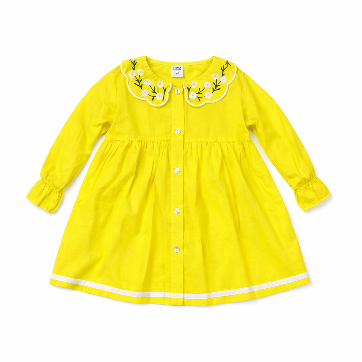 Girls Kids full Slv Shirt (Collar embroidery)
