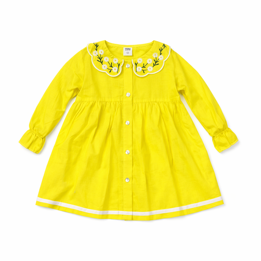 Girls Kids full Slv Shirt (Collar embroidery)