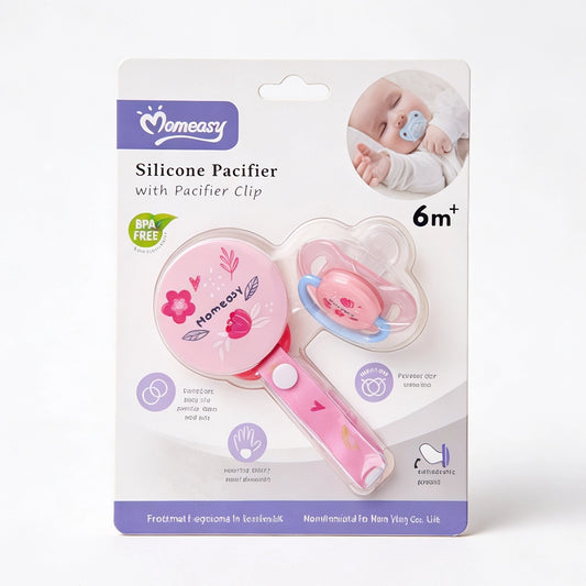 Silicone Pacifier with Clip