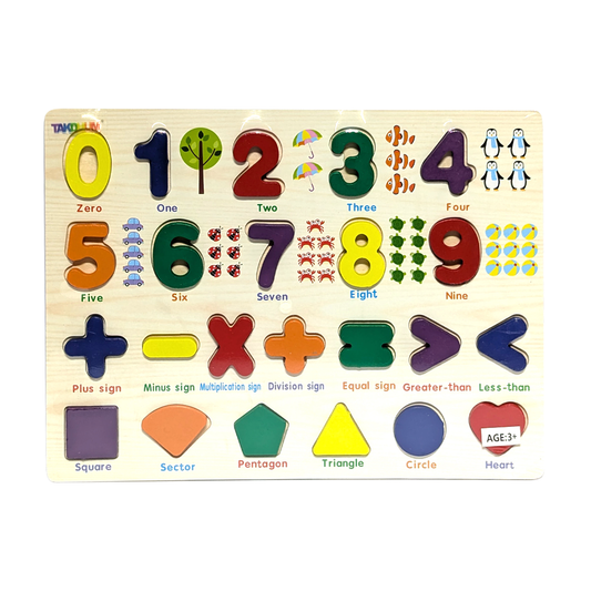 Wooden Number 3D Puzzle 0-9